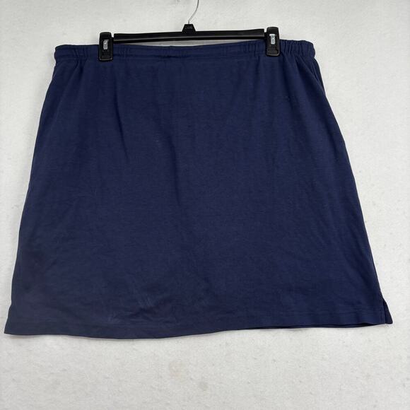 Woman Within Skort Size 2X Navy Blue Shorts Lining Pull On Pockets Stretch - Picture 5 of 9